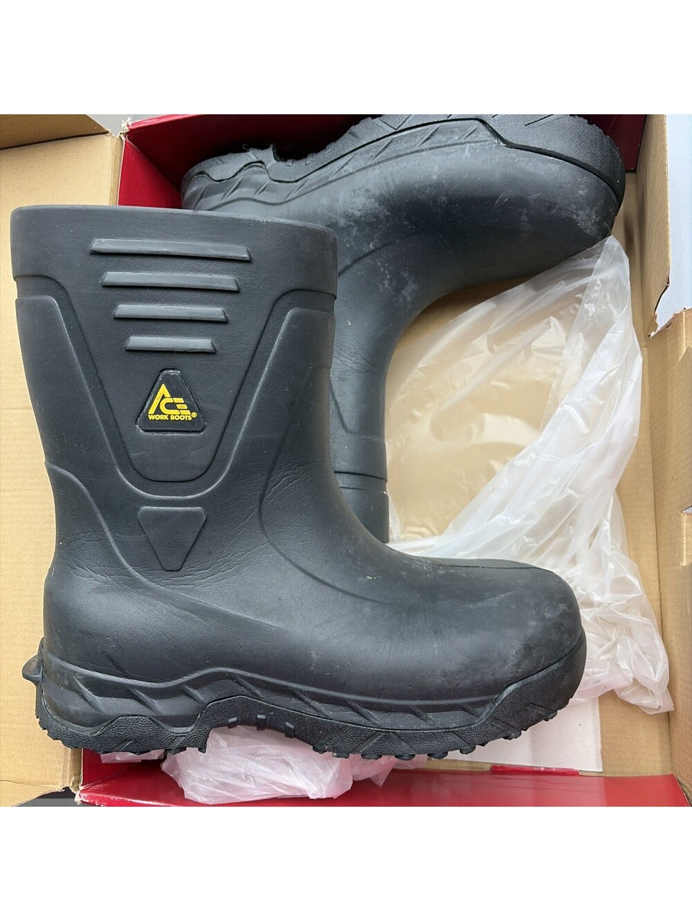 Shoes For Crews Ace Work Boots Men's Pull On Black Waterproof Boots Size M9/ W11